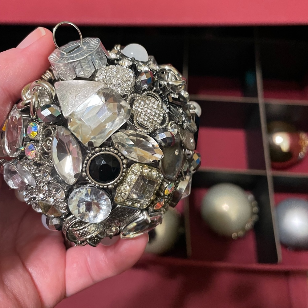 Antique bejeweled Christmas ornament.